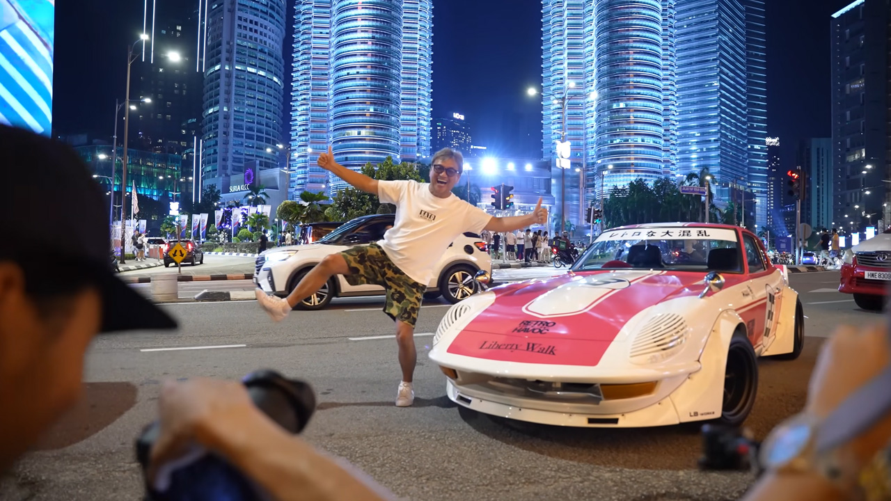 Iconic photography session with a custom widebody car in Malaysia