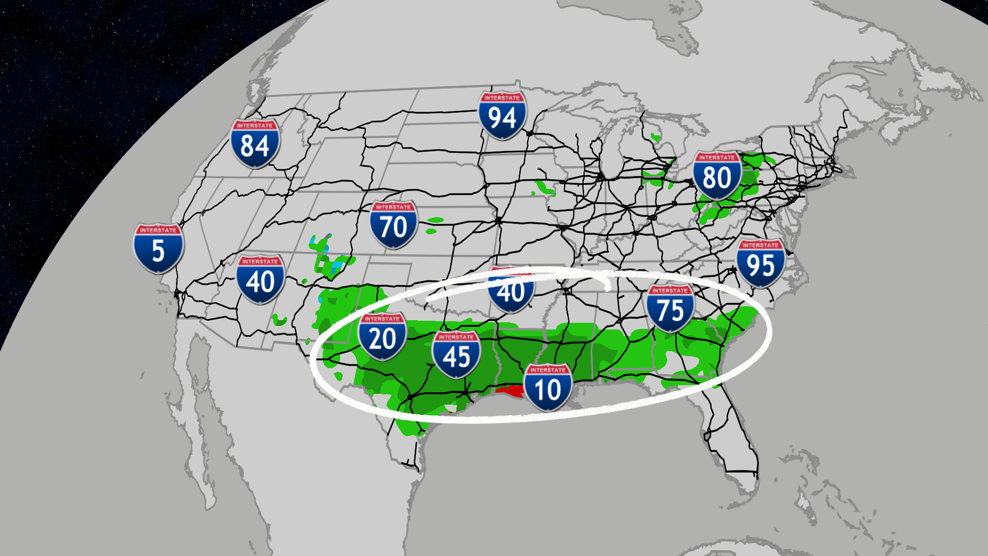 Rain and storms to soak South, Southeast this weekend