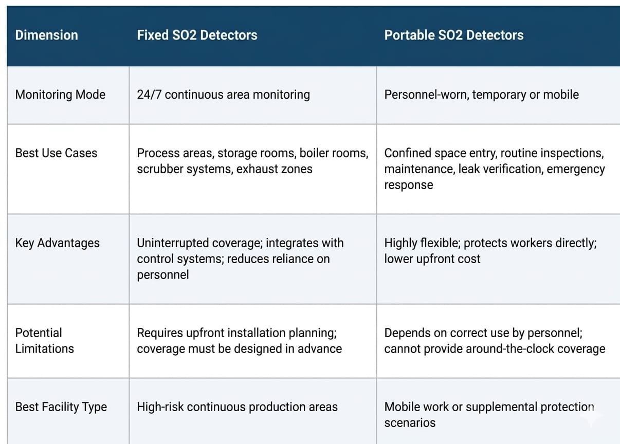 How to choose the right SO2 gas detector in 2026