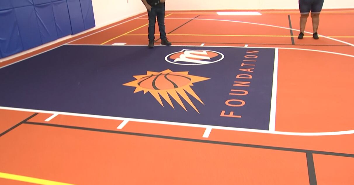 View of Phoenix Suns, Mercury donate new basketball court to Casa Grande nonprofit