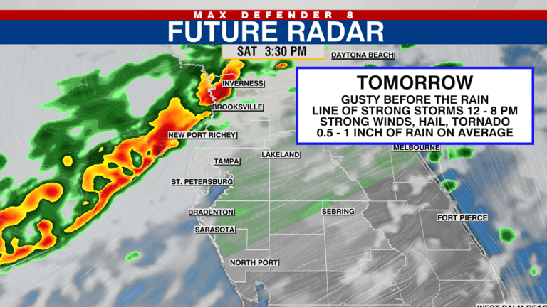 Timeline: When could strong cold front bring storms to Tampa Bay Saturday?