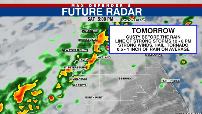 Timeline: When could strong cold front bring storms to Tampa Bay Saturday?