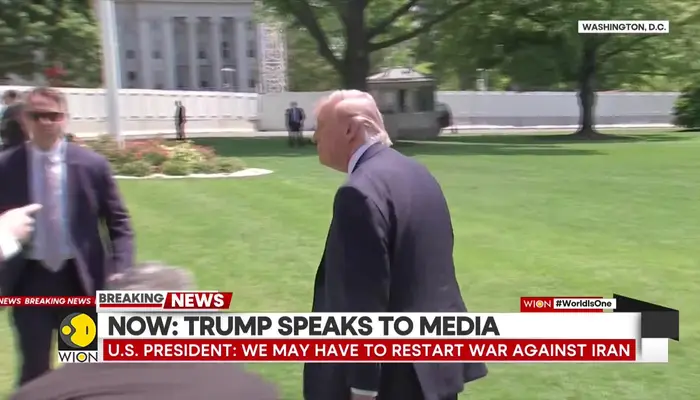 Trump warns Iran: 'We may have to restart Iran war'