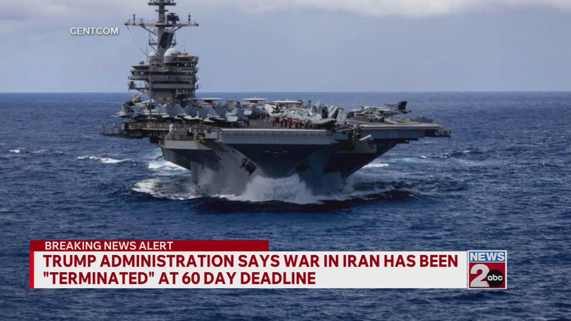 White House says war in Iran 'terminated' at 60-day deadline