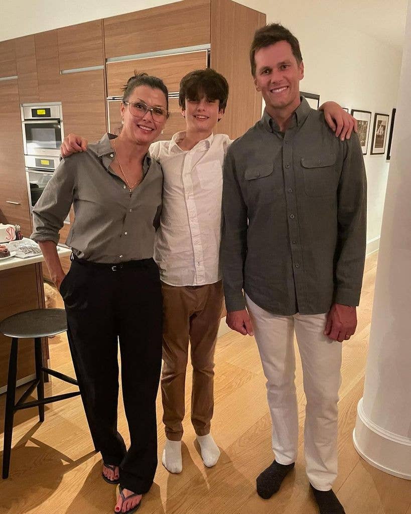 Bridget and Tom with their son Jack, shared on Instagram