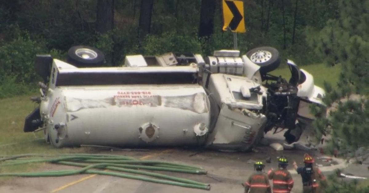 Overturned septic truck closes I-40 entrance ramp from I-540