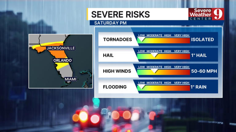 Cold front to bring strong storms and high fire danger to Central Florida