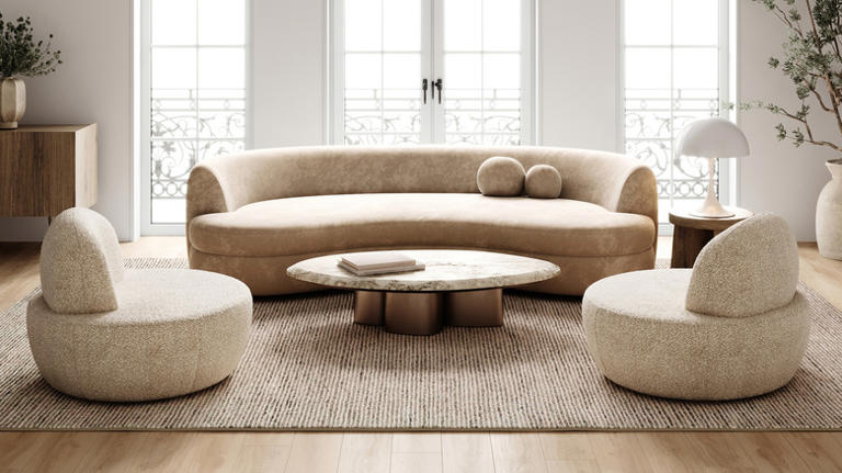 The easiest way to get in on the curved furniture trend