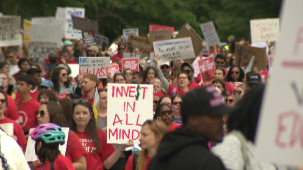 Thousands rally in Raleigh to demand better funding for NC public schools