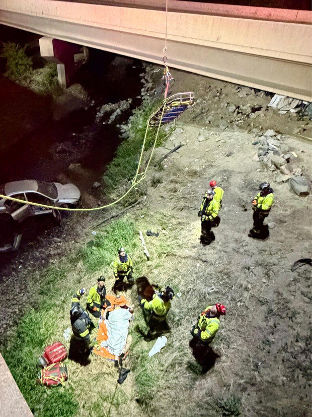 Colorado first responders use basket to rescue patient after vehicle ...