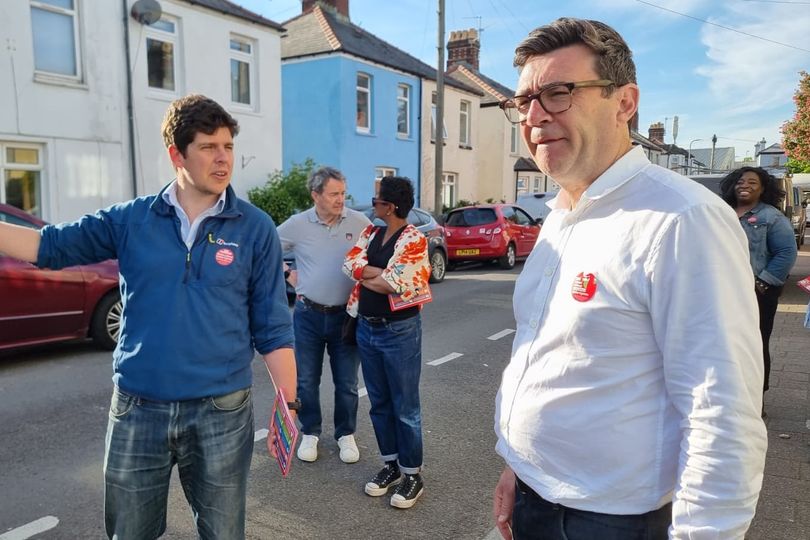 Andy Burnham spotted on Cardiff streets days before Senedd election