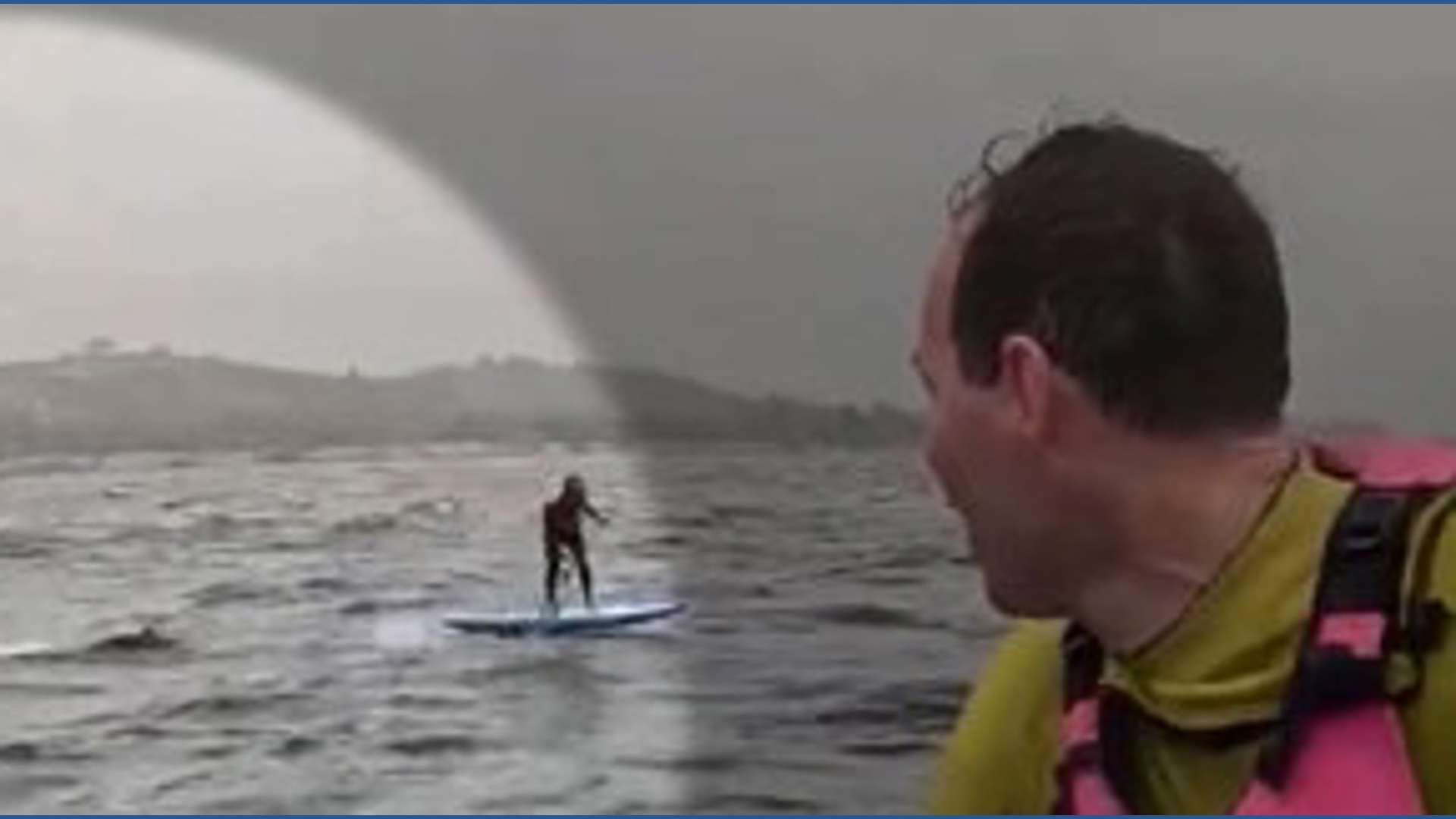 Video captures shark chasing California surfers