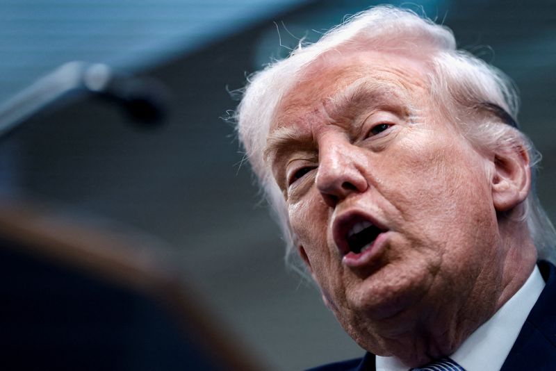 FILE PHOTO: U.S. President Trump holds a press conference in the briefing room at the White House