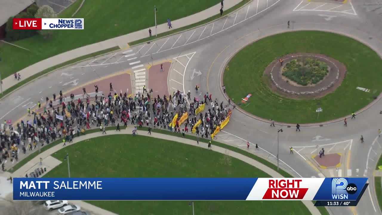 May Day march: Hundreds rally for workers' rights in Milwaukee