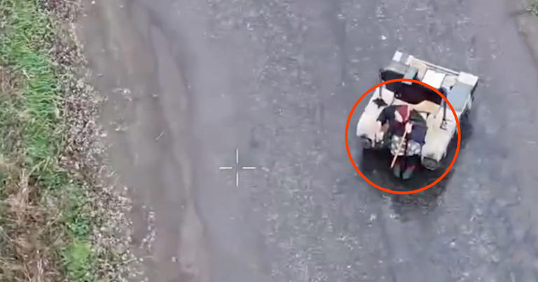Wild Video Shows Ukrainian Troops Evacuate Babushka With a Military Robot