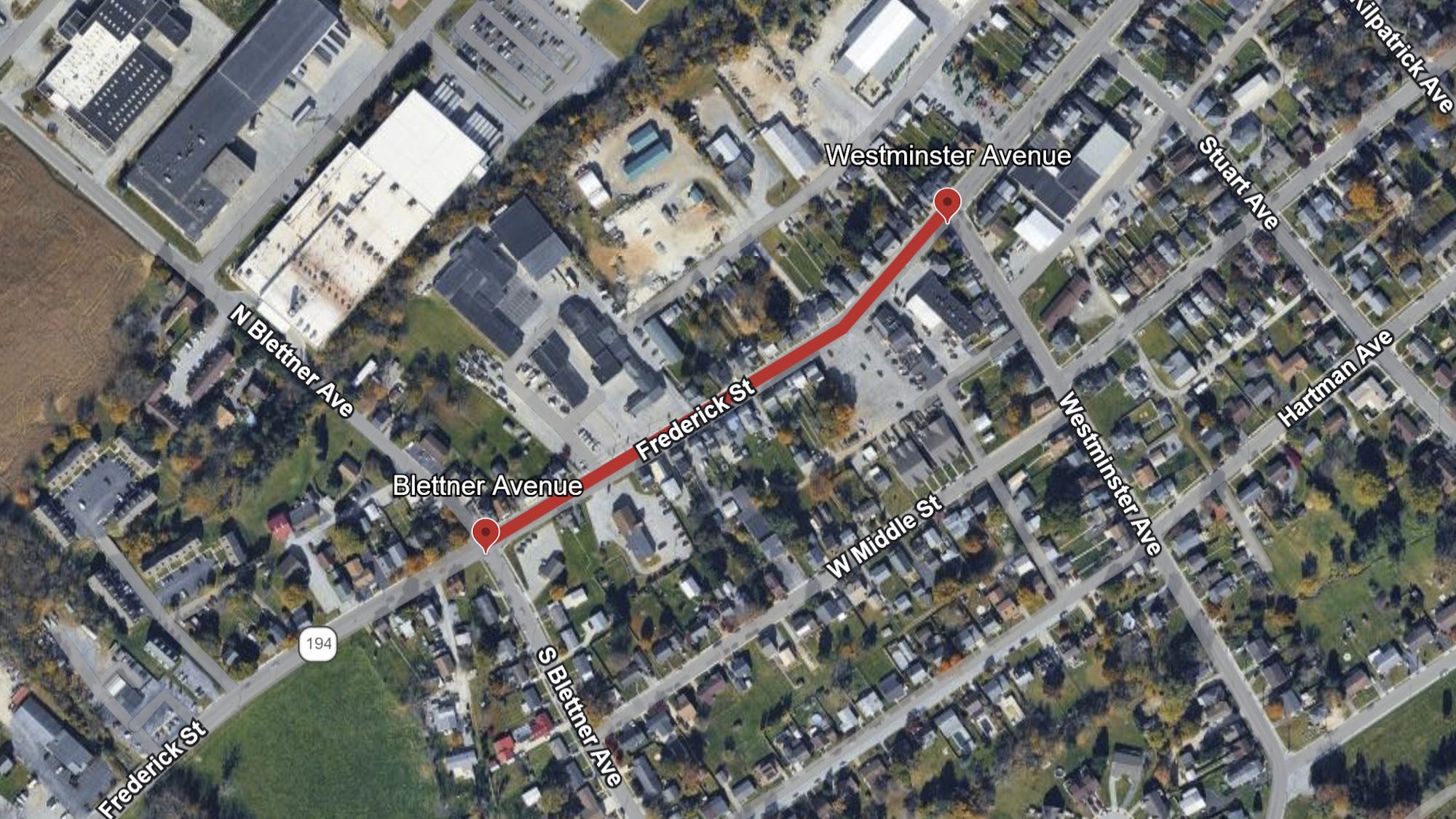 Three days of roadwork on Frederick Street in Hanover begins May 5