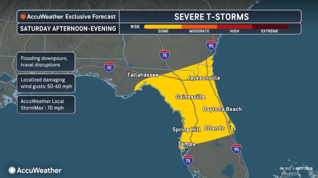 Rain, severe thunderstorms to ease fire risk in Florida this weekend