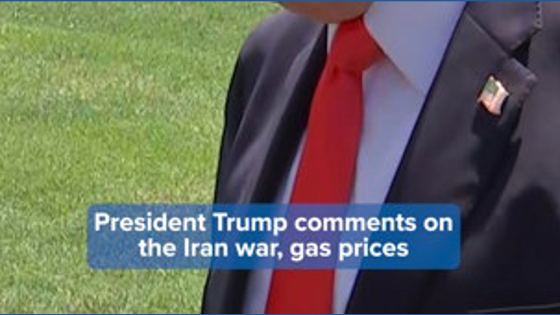 President Trump comments on Iran war, gas prices
