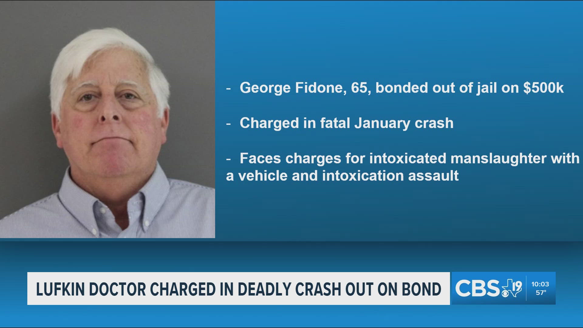 Update: Lufkin pediatrician accused in fatal crash bonds out of jail