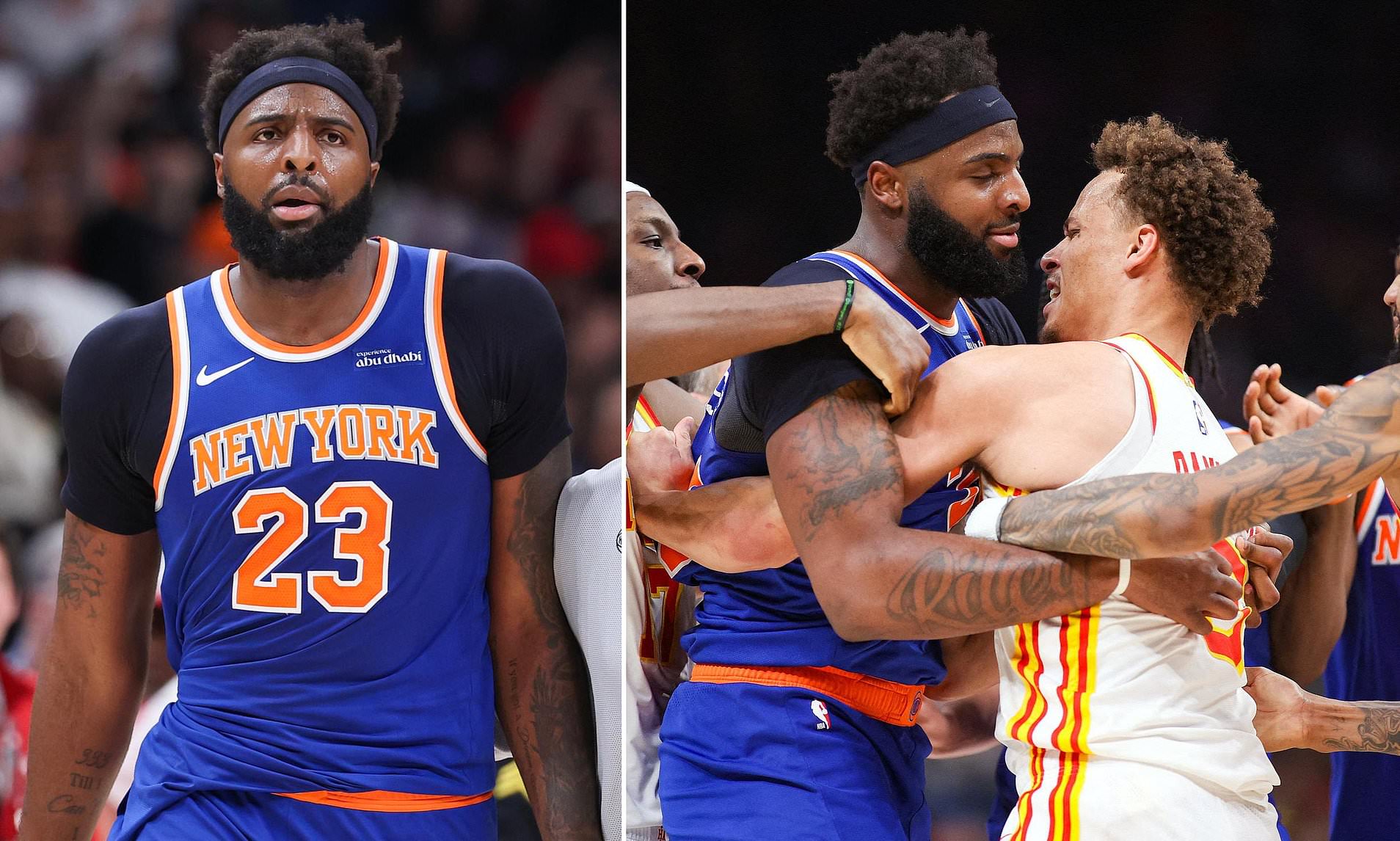 NBA stars are hit with huge fines after wild brawl in Knicks-Hawks ...
