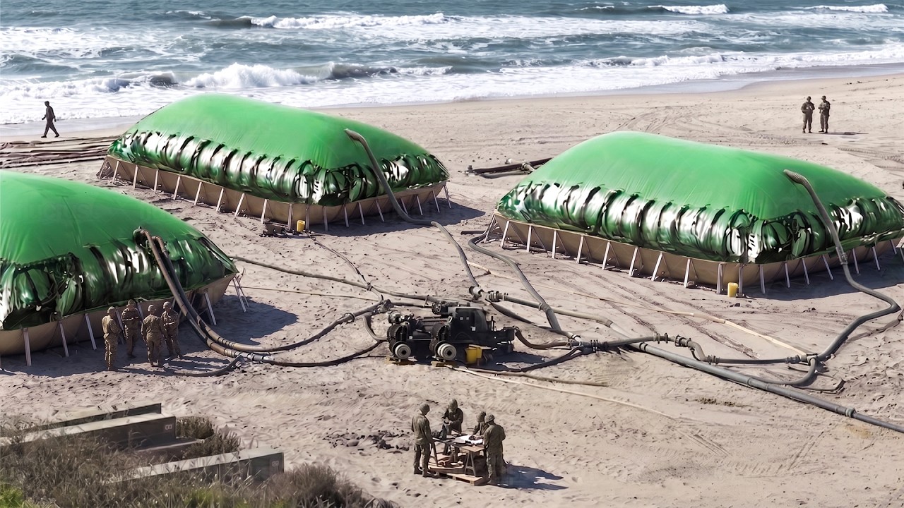 US Marines found a unique technique for storing jet fuel in the middle ...