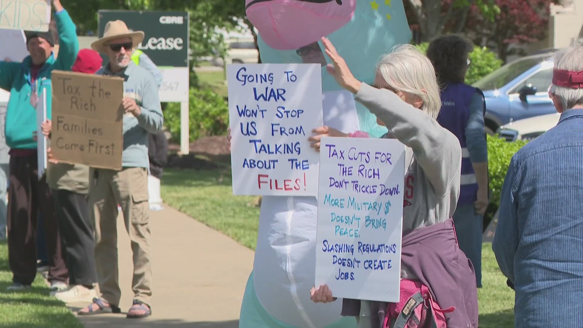 Indivisible NWA hosts annual May Day protest to advocate for labor rights
