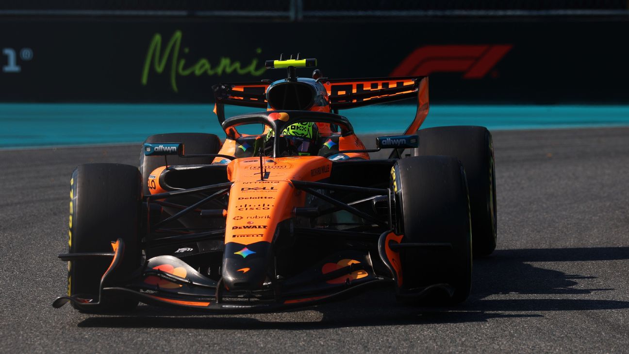 Norris takes Miami sprint pole, ending Mercedes’ streak