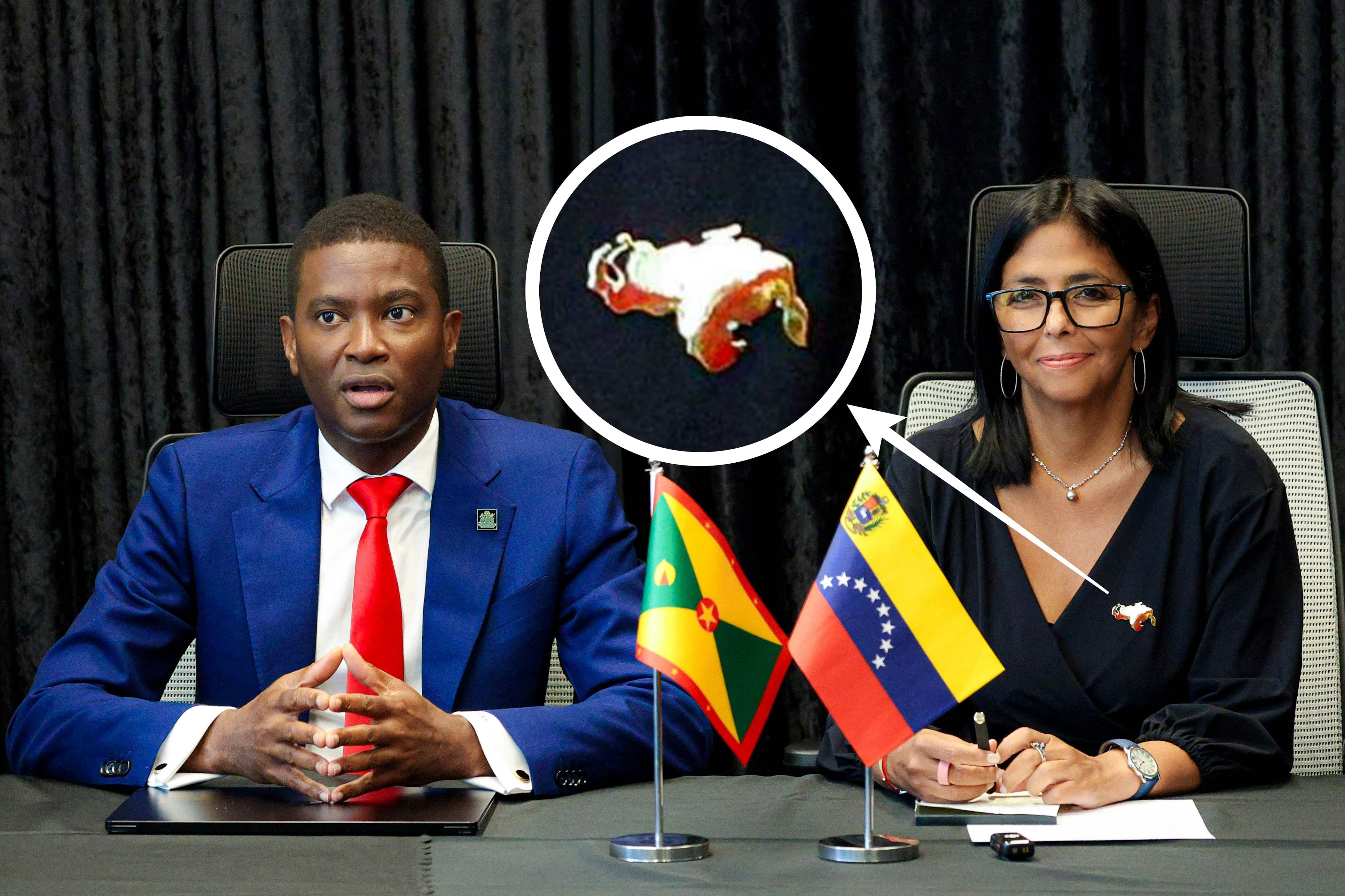Venezuela's interim president's Essequibo badge sparks Guyana protest