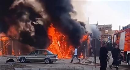 حريق في موقع تصوير مسلسل 