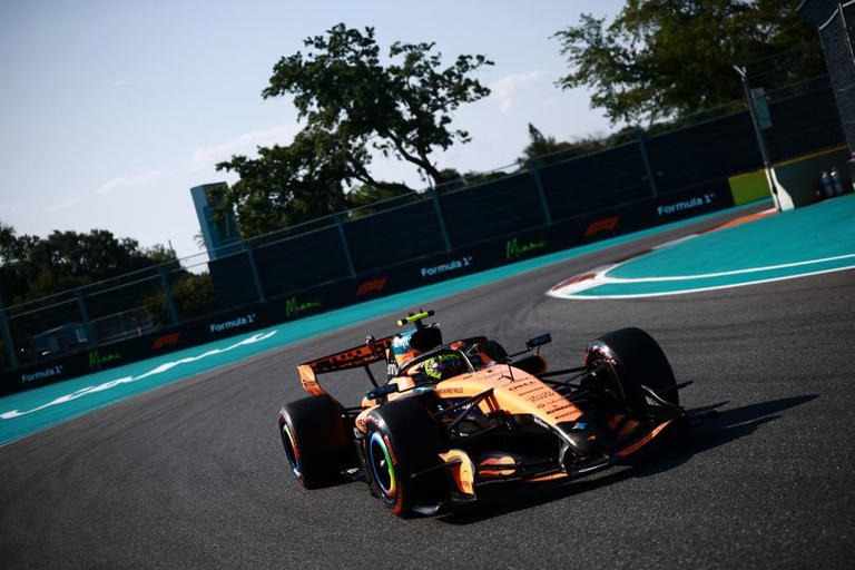 Lando Norris takes pole for Miami sprint race as Mercedes face pressure
