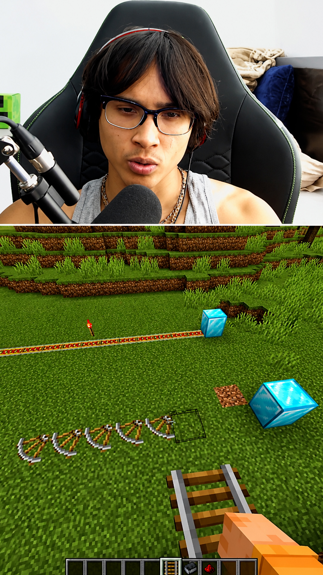 How does the Minecraft rail logic system work?