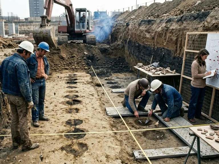 In 1971, a routine park project in Dayton exposed unusual soil marks ...