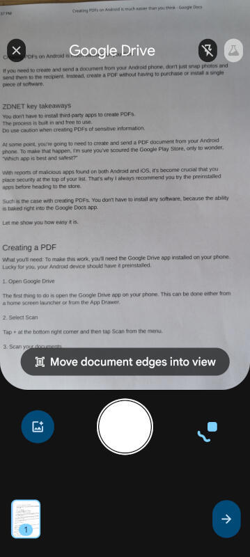 Make sure to hold your phone horizontally. Jack Wallen\ZDNET