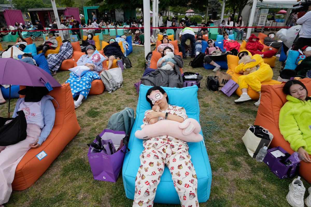 Sleep takes center stage at Seoul's Han River nap competition, in photos