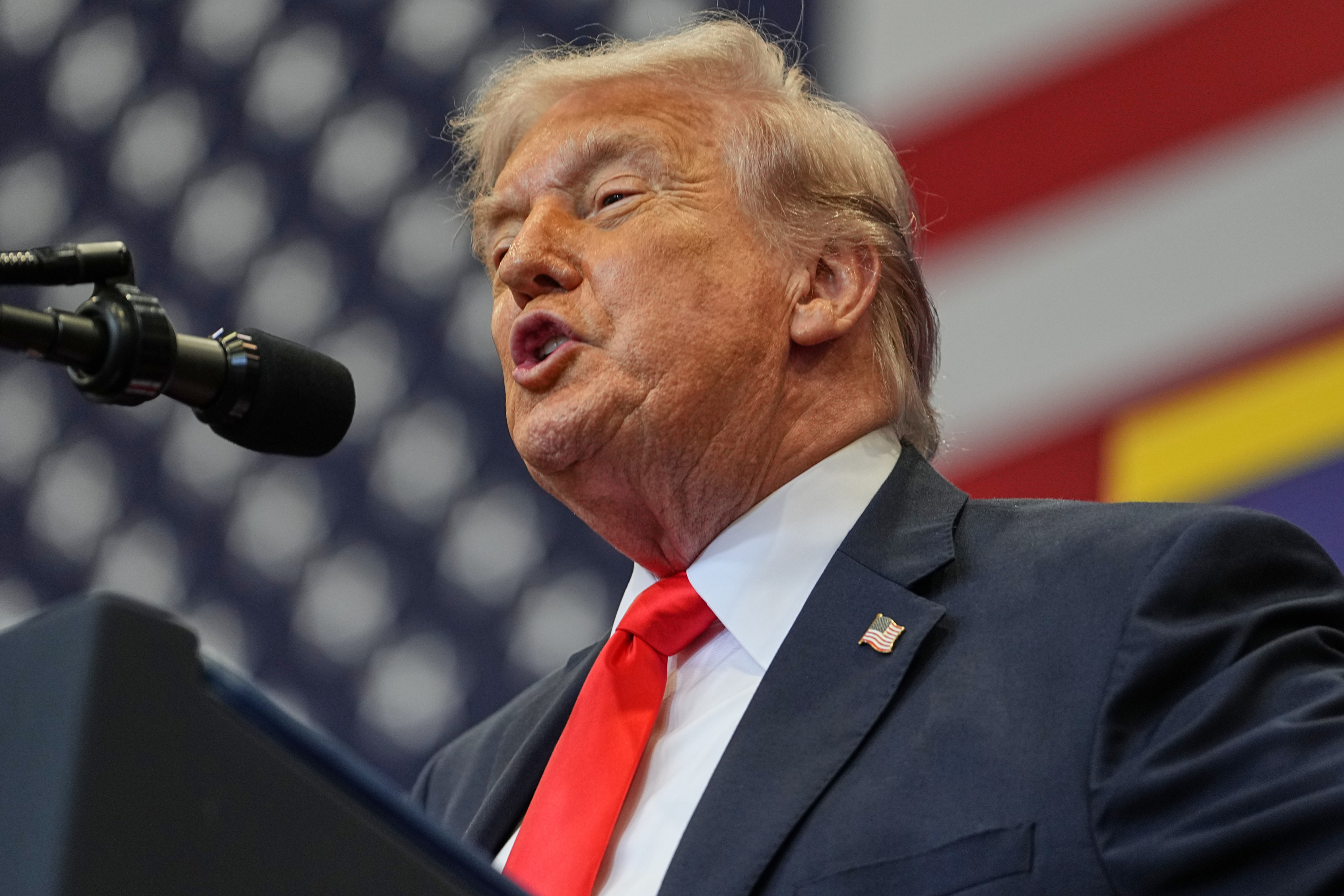 President Donald Trump speaks at a charter school in The Villages, Fla., Friday, May 1, 2026.