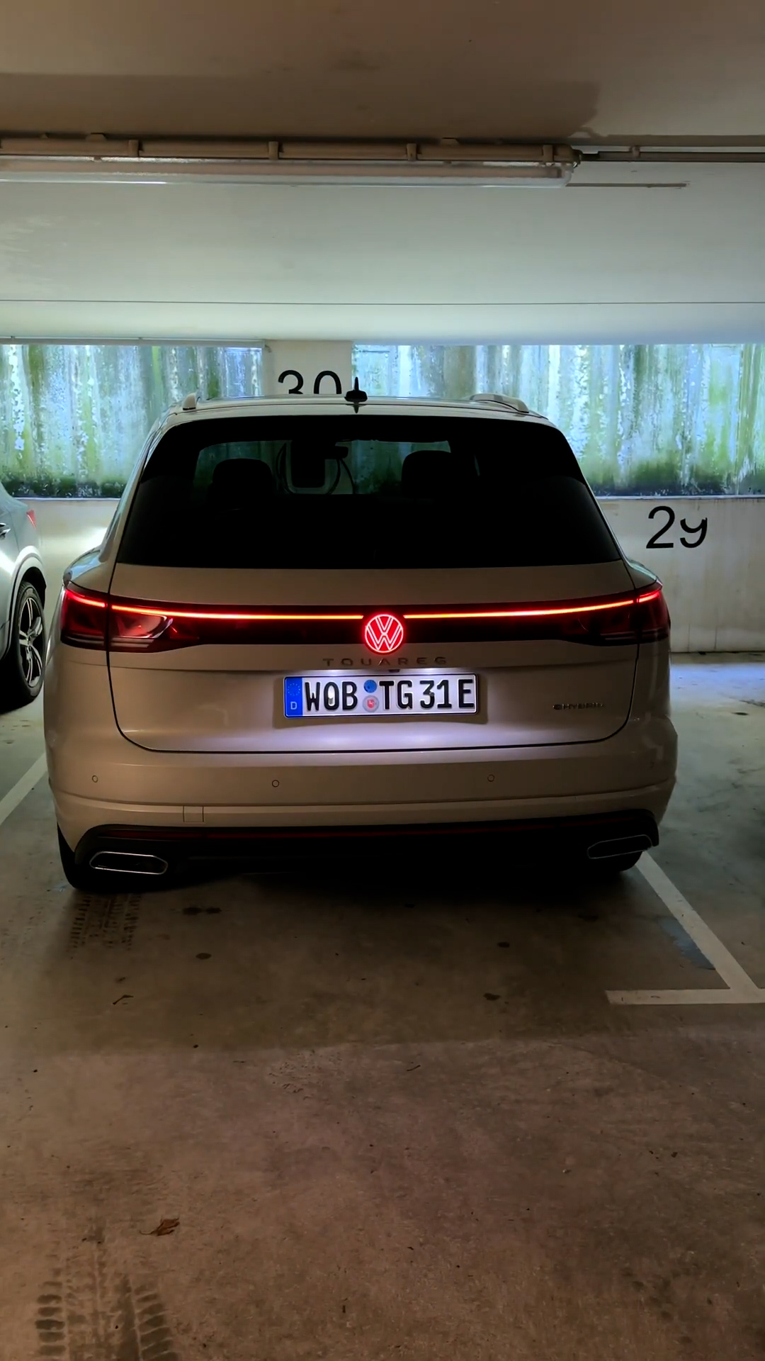 The different light design of the VW Touareg