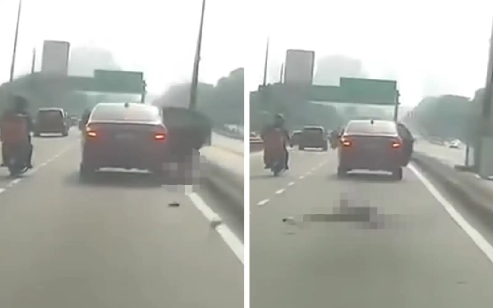 Woman jumps out of moving e-hailing car to escape 'staring' driver