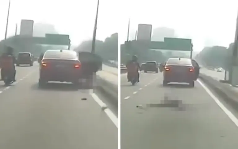 Woman jumps out of moving e-hailing car to escape 'staring' driver