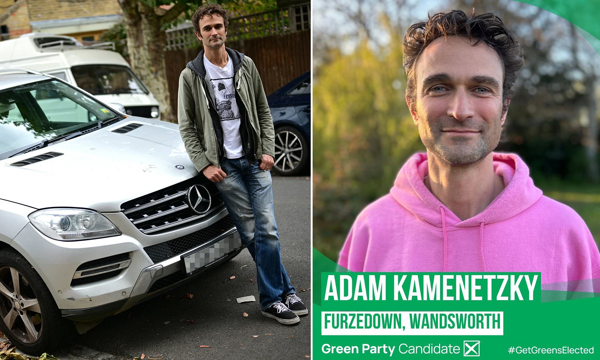 The hypocrite Green Party candidate who drives a gas guzzling diesel SUV while telling you not to