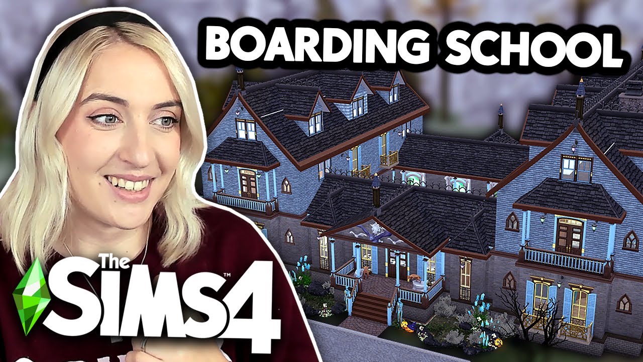 Watch her build a boarding school to replace The Sims 4's high school