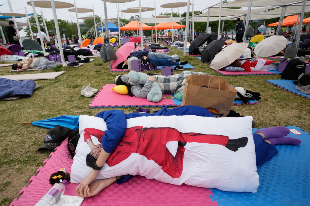 Sleep takes center stage at Seoul's Han River nap competition, in photos