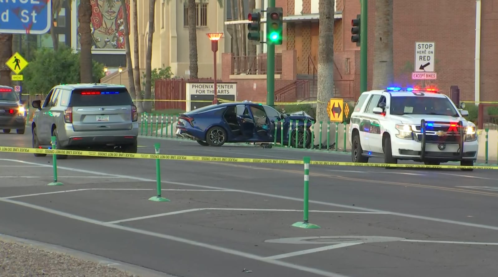 Man dies after crashing into concrete barrier in downtown Phoenix