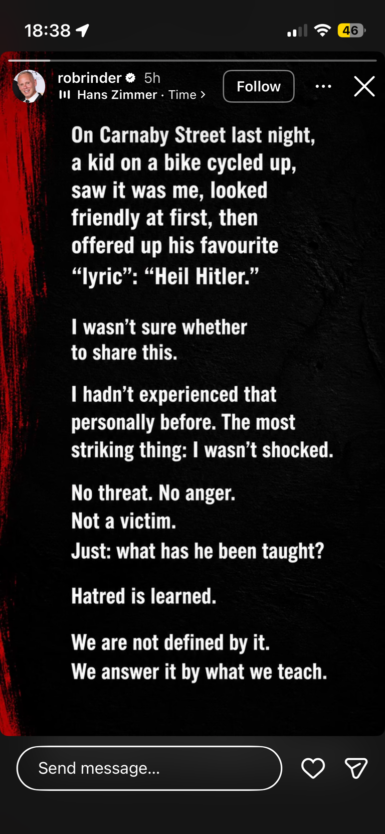 Rob Rinder 'confronted by youth shouting 'Heil Hitler' in Soho'