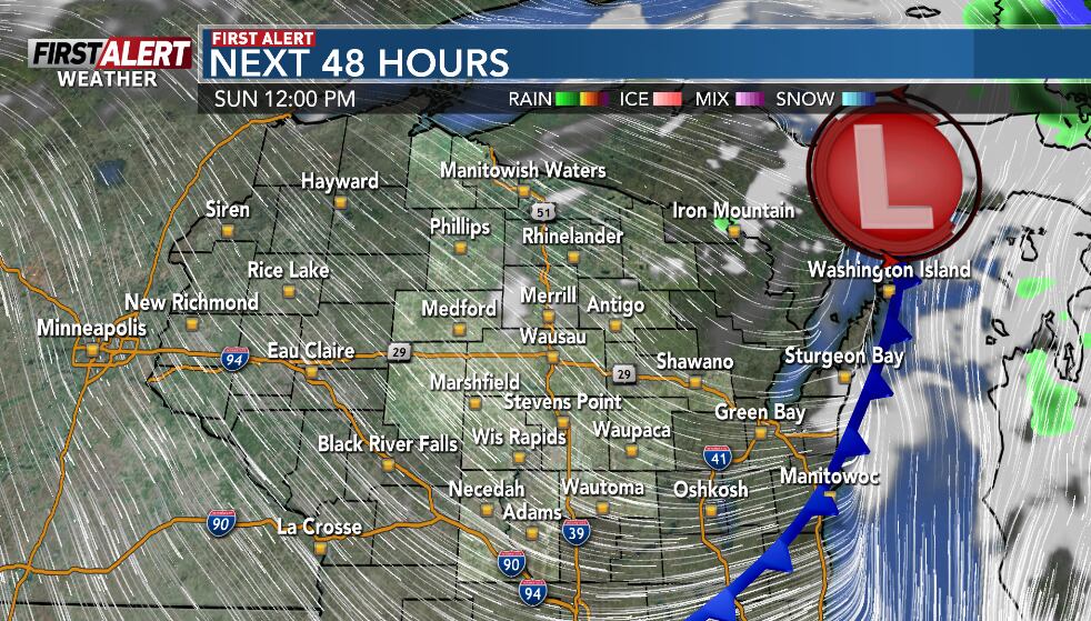 First alert for night showers, then a bit of mild weather early in the ...