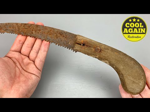 Antique pruning saw restoration - how to make new saw teeth