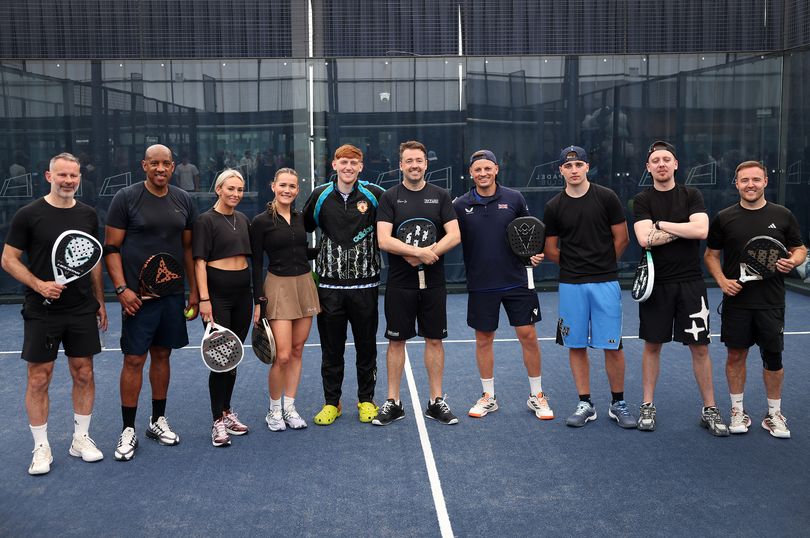 AngryGinge, Aitch and Ryan Giggs face off in celebrity Trafford padel games