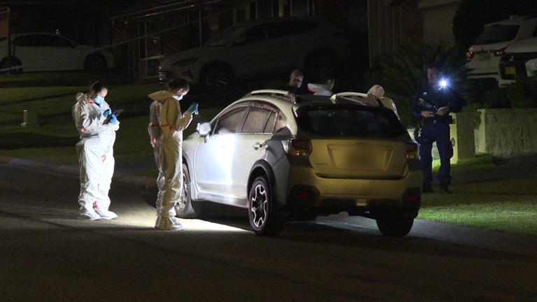 A man was arrested after returning to the home at 2.30am in a silver sedan.