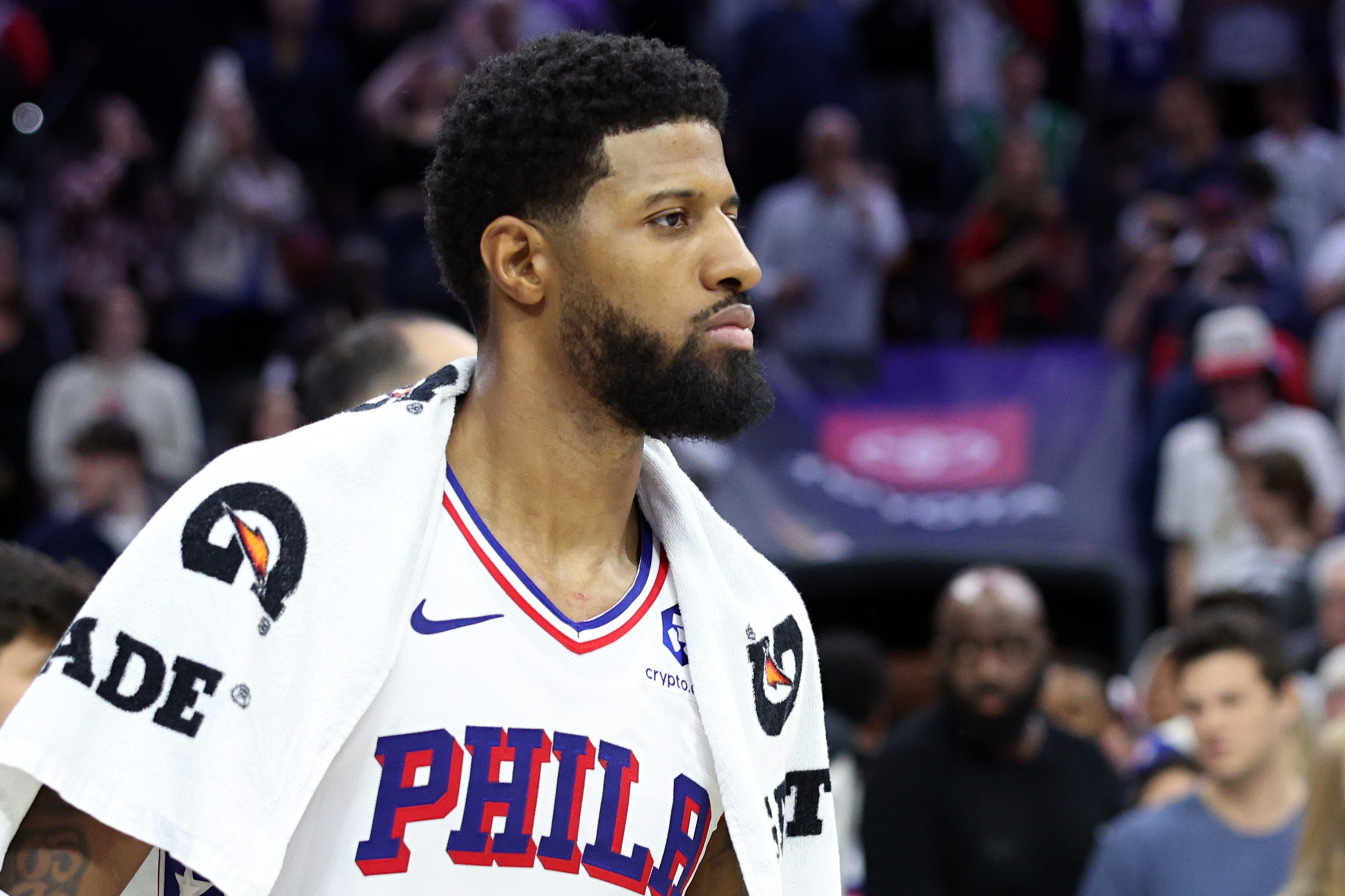76ers' Paul George trying to play through illness in Game 7 vs. Celtics
