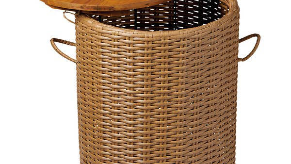 Aldi's boho storage table is a stylish solution for small spaces