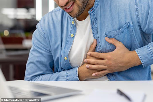 Roughly 0.3 percent of Americans aged 18 to 44 had a heart attack in 2019. This rose to 0.5 percent in 2023, the latest year for which data is available (stock image)